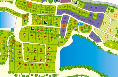 le plan du camping *** les lacs de courtes